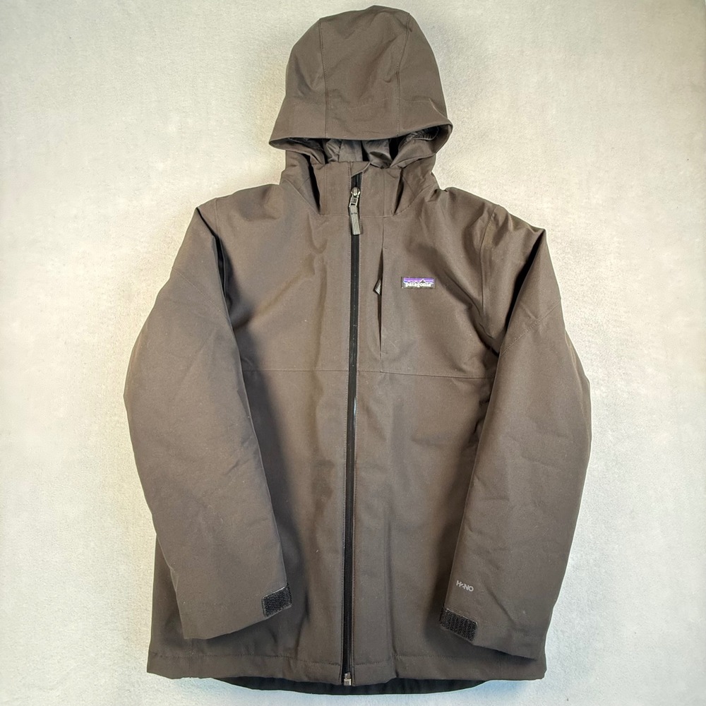 Patagonia Womens H2No Fleece Lined Insulated Parka Hooded Jacket Black Small